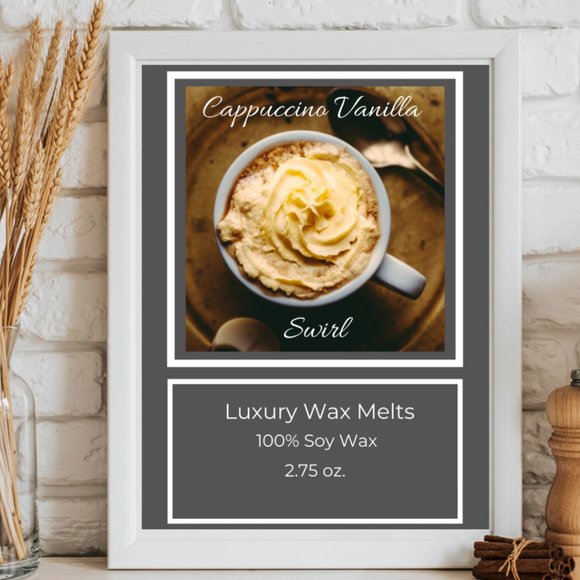 Wax Melts Cappuccino Vanilla Swirl Coffee Christmas Holiday 100% Soy Wax … - Picture 1 of 8